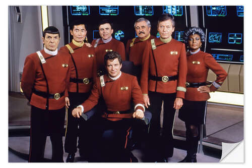 Självhäftande poster Cast of Star Trek V: The Final Frontier, 1989