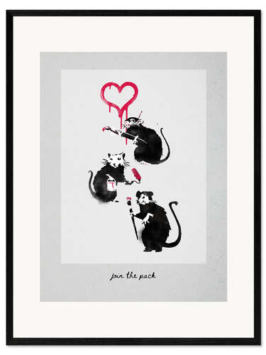 Impresión de arte enmarcada Banksy - Rats