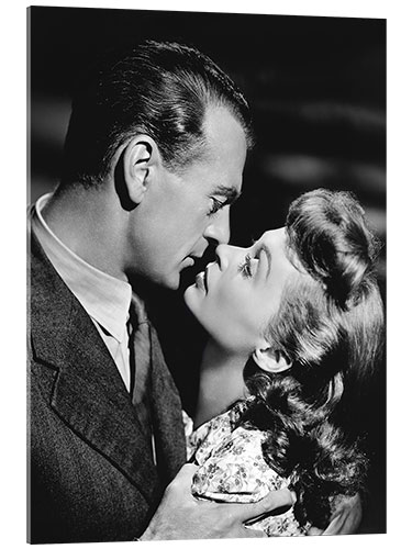 Acrylic print Gary Cooper And Lilli Palmer, Cloak And Dagger, 1946