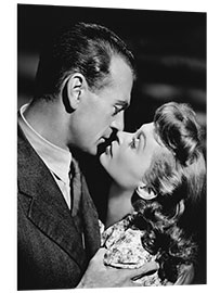 Print på skumplade Gary Cooper And Lilli Palmer, Cloak And Dagger, 1946