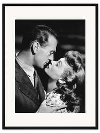 Gerahmter Kunstdruck Gary Cooper And Lilli Palmer, Im Geheimdienst, 1946