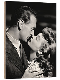 Trätavla Gary Cooper And Lilli Palmer, Cloak And Dagger, 1946