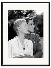 Gerahmter Kunstdruck Romy Schneider und Alain Delon, Christine, 1958