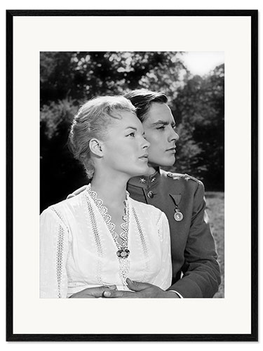 Framed art print Romy Schneider and Alain Delon, Christine, 1958