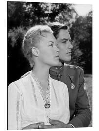 Magnettafel Romy Schneider und Alain Delon, Christine, 1958