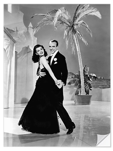 Selvklebende plakat Rita Hayworth And Fred Astaire, You Were Never Lovelier, 1942