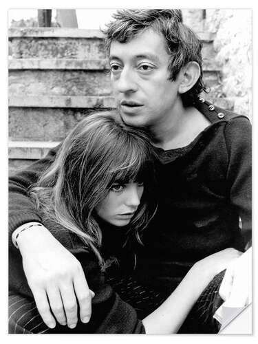 Sticker mural Jane Birkin et Serge Gainsbourg, 1970