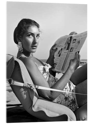 Acrylic print Maria Callas, Venice, 1950