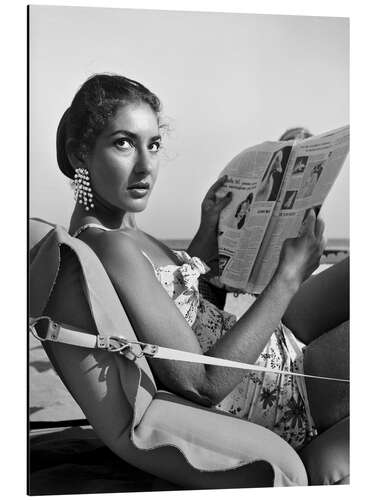 Aluminiumsbilde Maria Callas, Venice, 1950