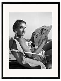 Gerahmter Kunstdruck Maria Callas, Venedig, 1950