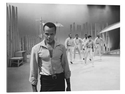 Gallery print Harry Belafonte on set of TV special, 1959