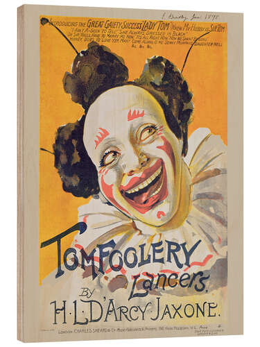 Obraz na drewnie Musical Cover, Tom Foolery Lancers, 1898