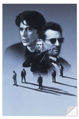 Wandsticker Al Pacino und Robert de Niro, Heat, 1995