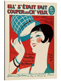 Tableau en aluminium Cover for the music score, 'She had her hair cut', 1924