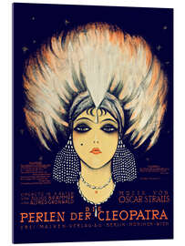 Acrylglasbild Partitur von &quot;Die Perlen der Cleopatra&quot;, Operette von Oscar Straus, 1923