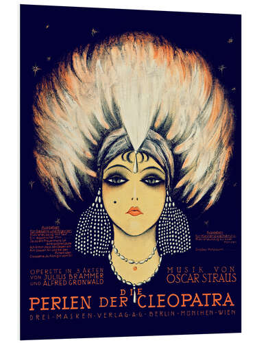 Foam board print Score from "The Pearls of Cleopatra", operetta by Oscar Straus, 1923