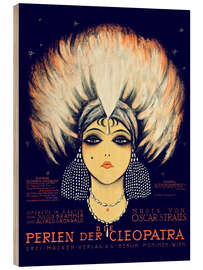 Holzbild Partitur von &quot;Die Perlen der Cleopatra&quot;, Operette von Oscar Straus, 1923