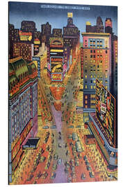 Magnettafel Illustration 'The Great White Way" Times Square, New York City, 1938