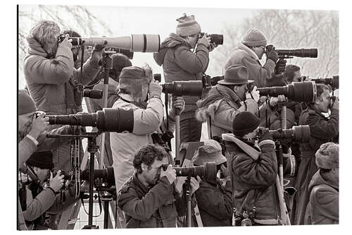 Aluminiumsbilde Photojournalists document a spy swap in West Berlin, 1986