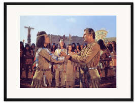 Gerahmter Kunstdruck Pierre Brice und Lex Barker, 'Winnetou Teil 1', 1963