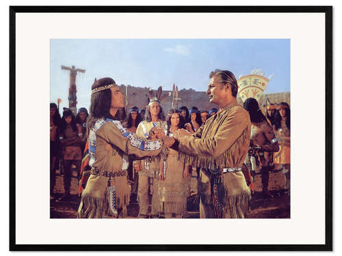 Impression artistique encadrée Pierre Brice and Lex Barker, 'Winnetou Part 1', 1963