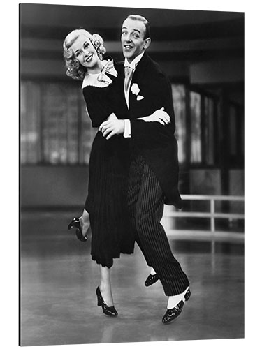 Tableau en aluminium Ginger Rogers and Fred Astaire