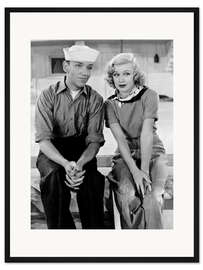 Gerahmter Kunstdruck Fred Astaire und Ginger Rogers