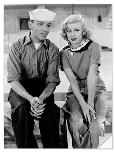 Selvklebende plakat Fred Astaire and Ginger Rogers