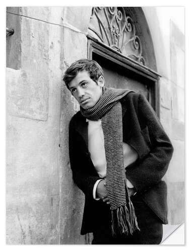 Wandsticker Jean-Paul Belmondo, 'Das Haus in der Via Roma', 1961