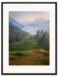 Gerahmter Kunstdruck Wanderglück