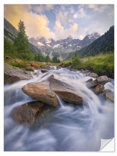 Selvklebende plakat Alps bad