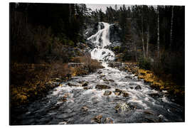 Alumiinitaulu Forests in Sweden, Älga waterfall Älgafallet