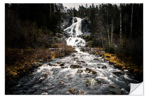 Wall sticker Forests in Sweden, Älga waterfall Älgafallet