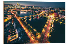 Trebilde Frankfurt at night and from above