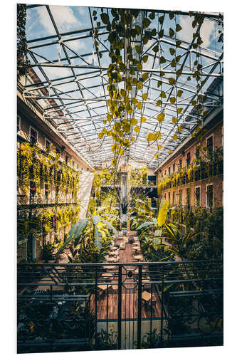 Tableau en PVC A coffee in the greenhouse in Budapest