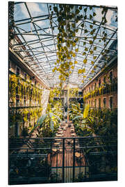 Magnettafel Ein Kaffee im Gewächshaus in Budapest