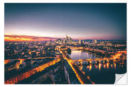 Sisustustarra Frankfurt at night and illuminated