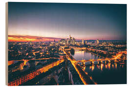 Trebilde Frankfurt at night and illuminated