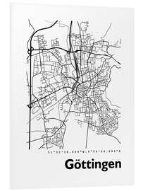 Tableau en PVC Plan de la ville de Goettingen