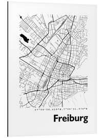 Magnettafel Stadtplan von Freiburg im Breisgau