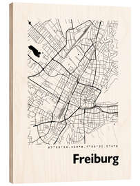 Trätavla City map of Freiburg im Breisgau