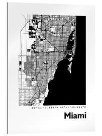 Gallery print Miami city map