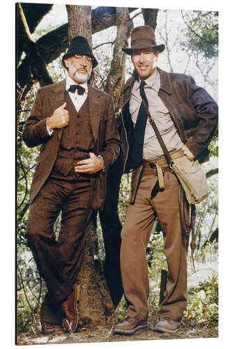 Print på aluminium Indiana Jones: Sean Connery and Harrison Ford