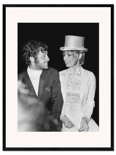 Impresión de arte enmarcada Jean Paul Belmondo and Brigitte Bardot