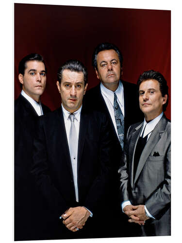 PVC print Goodfellas: Ray Liotta, Robert De Niro, Paul Sorvino and Joe Pesci