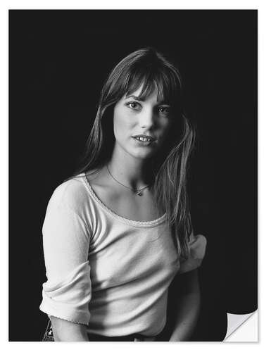 Selvklebende plakat Jane Birkin, 1970