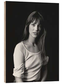 Wood print Jane Birkin, 1970