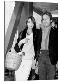 Magnettafel Jane Birkin mit Korb und Serge Gainsbourg