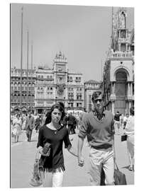 Gallery print Jean-Paul Belmondo with his wife Elodie in Venice, 1960