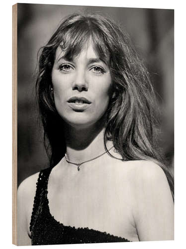 Wood print Jane Birkin, 1970